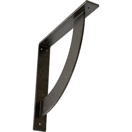 Ekena Millwork Bulwark Steel Bracket, Antiqued Warm Silver 2"W x 14"D x 14"H BKTM02X14X14BUAWS